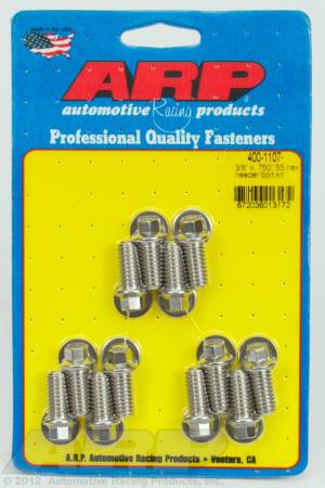 ARP - ARP 400-1107 - 3/8 x .750 SS hex header bolt kit