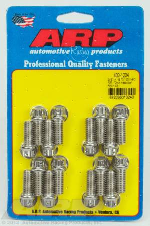 ARP - ARP 400-1204 - 3/8 x .875 drilled SS 12pt header bolt kit