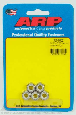 ARP - ARP 400-8662 - 5/16-18 SS coarse nyloc hex nut kit