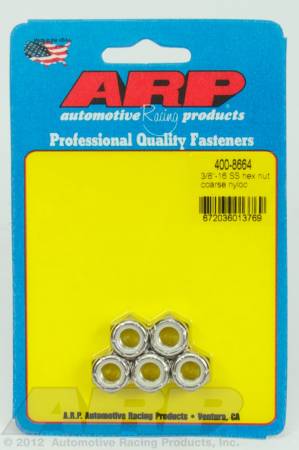 ARP - ARP 400-8664 - 3/8-16 SS coarse nyloc hex nut kit