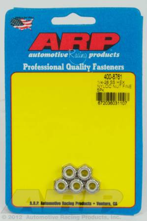 ARP - ARP 400-8761 - 1/4-28 SS fine nyloc hex nut kit