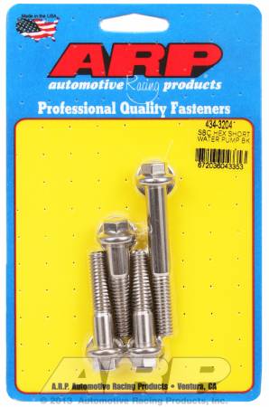 ARP - ARP 434-3204 - SB Chevy hex short water pump bolt kit