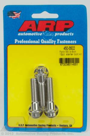 ARP - ARP 450-3502 - Ford SS 3-bolt 12pt starter bolt kit