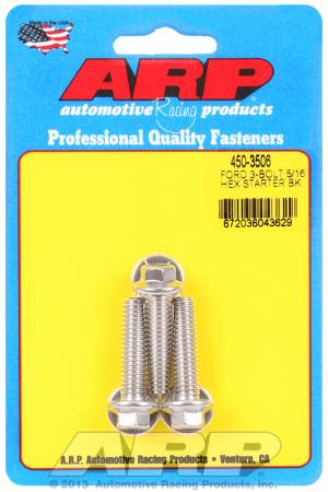 ARP - ARP 450-3506 - Ford SS 3-bolt 5/16" hex starter bolt kit