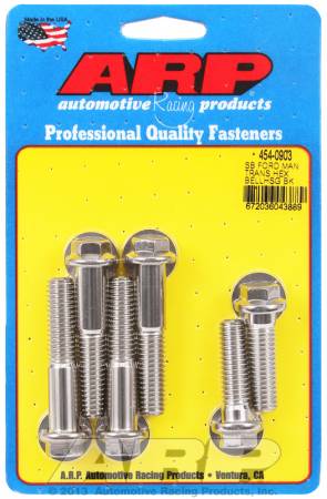 ARP - ARP 454-0903 - SB Ford manual trans SS hex bellhousing bolt kit