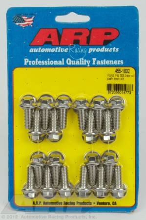 ARP - ARP 455-1802 - Ford FE SS hex oil pan bolt kit