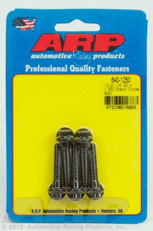 ARP - ARP 640-1250 - 1/4-20 x 1.250 12pt black oxide bolts