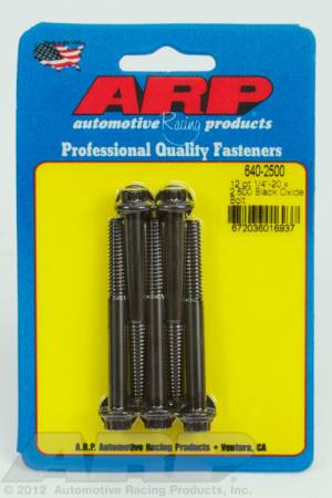 ARP - ARP 640-2500 - 1/4-20 x 2.500 12pt black oxide bolts