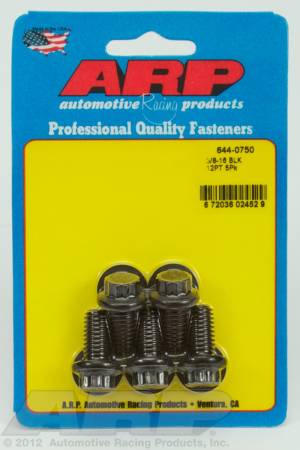 ARP - ARP 644-0750 - 3/8-16 x 0.750 12pt 7/16 wrenching black oxide bolts