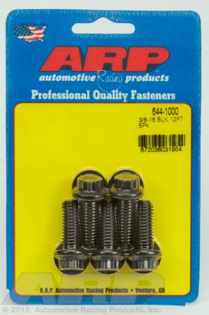 ARP - ARP 644-1000 - 3/8-16 x 1.000 12pt 7/16 wrenching black oxide bolts