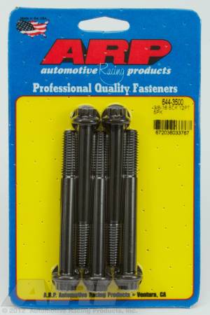 ARP - ARP 644-3500 - 3/8-16 x 3.500 12pt 7/16 wrenching black oxide bolts