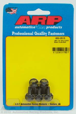 ARP - ARP 650-0515 - 1/4-20 X 0.515 hex black oxide bolts