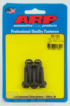 ARP - ARP 650-1000 - 1/4-20 X 1.000 hex black oxide bolts