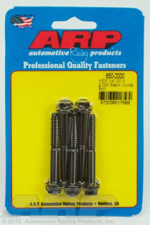 ARP - ARP 650-2000 - 1/4-20 X 2.000 hex black oxide bolts