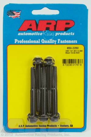 ARP - ARP 650-2250 - 1/4-20 X 2.250 hex black oxide bolts