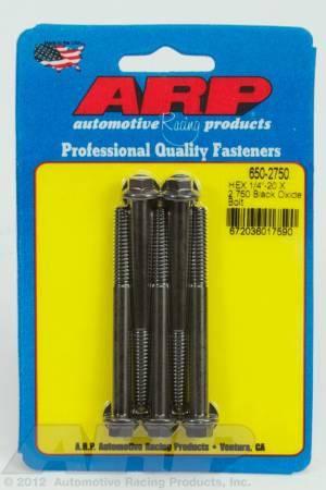 ARP - ARP 650-2750 - 1/4-20 X 2.750 hex black oxide bolts