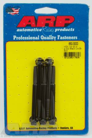 ARP - ARP 650-3000 - 1/4-20 X 3.000 hex black oxide bolts