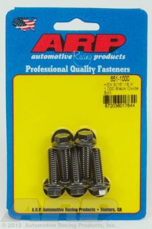 ARP - ARP 651-1000 - 5/16-18 X 1.000 hex black oxide bolts