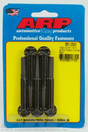 ARP - ARP 651-2500 - 5/16-18 X 2.500 hex black oxide bolts