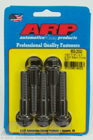 ARP - ARP 653-2000 - 7/16-14 X 2.000 hex black oxide bolts