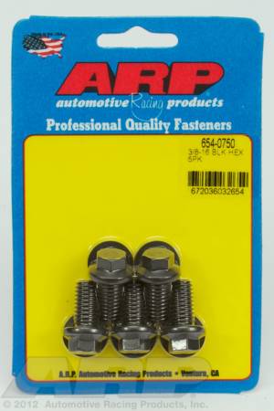 ARP - ARP 654-0750 - 3/8-16 x 0.750 hex 7/16 wrenching black oxide bolts