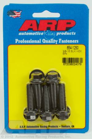 ARP - ARP 654-1250 - 3/8-16 x 1.250 hex 7/16 wrenching black oxide bolts