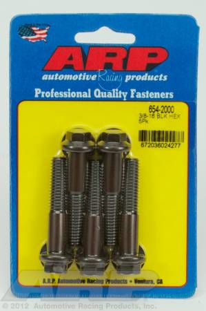 ARP - ARP 654-2000 - 3/8-16 x 2.000 hex 7/16 wrenching black oxide bolts