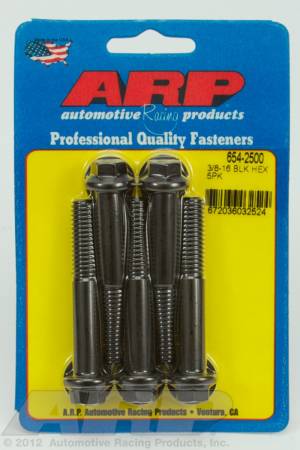 ARP - ARP 654-2500 - 3/8-16 x 2.500 hex 7/16 wrenching black oxide bolts