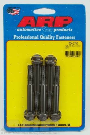 ARP - ARP 654-2750 - 3/8-16 x 2.750 hex 7/16 wrenching black oxide bolts