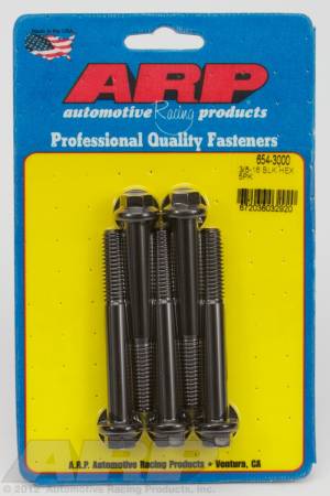 ARP - ARP 654-3000 - 3/8-16 x 3.000 hex 7/16 wrenching black oxide bolts