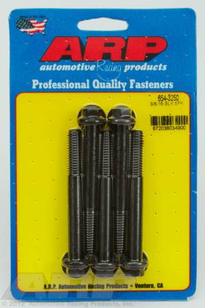 ARP - ARP 654-3250 - 3/8-16 x 3.250 hex 7/16 wrenching black oxide bolts