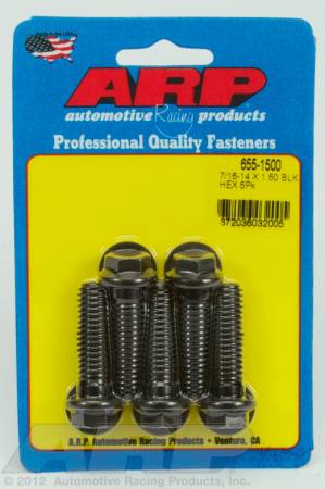 ARP - ARP 655-1500 - 7/16-14 X 1.500 hex 1/2 wrenching black oxide bolts