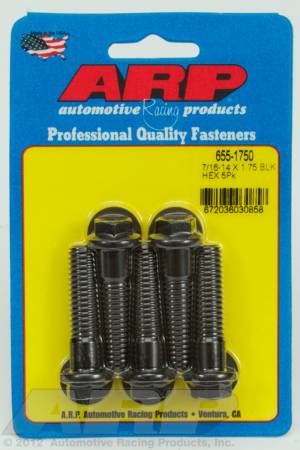 ARP - ARP 655-1750 - 7/16-14 X 1.750 hex 1/2 wrenching black oxide bolts