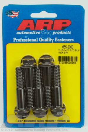 ARP - ARP 655-2000 - 7/16-14 X 2.000 hex 1/2 wrenching black oxide bolts