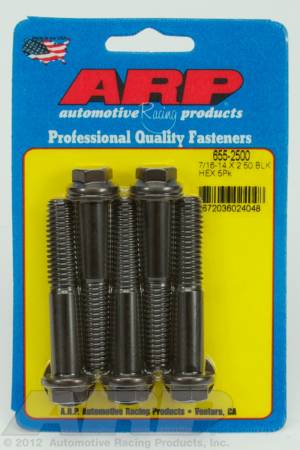 ARP - ARP 655-2500 - 7/16-14 X 2.500 hex 1/2 wrenching black oxide bolts