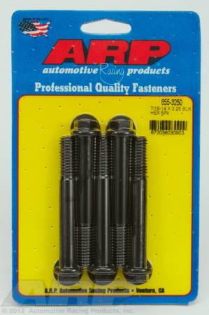 ARP - ARP 655-3250 - 7/16-14 X 3.250 hex 1/2 wrenching black oxide bolts