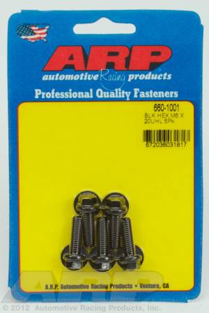 ARP - ARP 660-1001 - M6 x 1.00 x 20 hex black oxide bolts