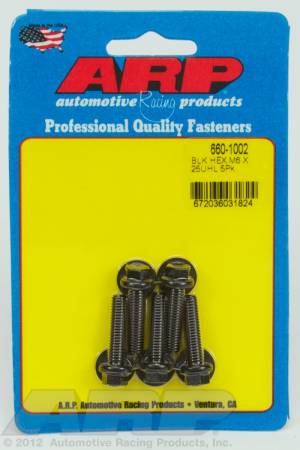 ARP - ARP 660-1002 - M6 x 1.00 x 25 hex black oxide bolts