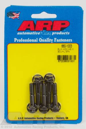 ARP - ARP 660-1003 - M6 x 1.00 x 30 hex black oxide bolts