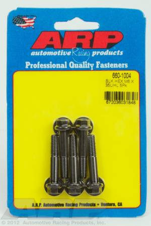 ARP - ARP 660-1004 - M6 x 1.00 x 35 hex black oxide bolts