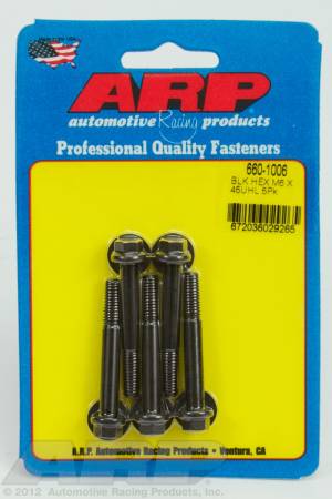 ARP - ARP 660-1006 - M6 x 1.00 x 45 hex black oxide bolts