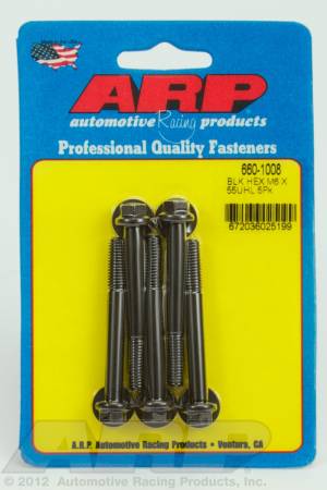 ARP - ARP 660-1008 - M6 x 1.00 x 55 hex black oxide bolts