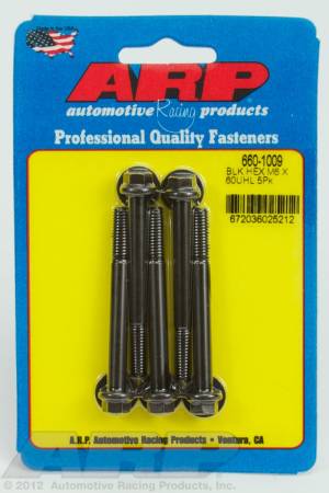 ARP - ARP 660-1009 - M6 x 1.00 x 60 hex black oxide bolts