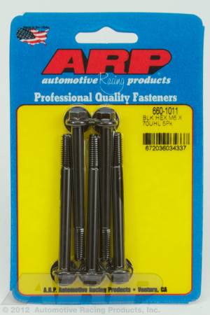 ARP - ARP 660-1011 - M6 x 1.00 x 70 hex black oxide bolts