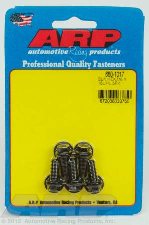 ARP - ARP 660-1017 - M6 x 1.00 x 16 hex black oxide bolts