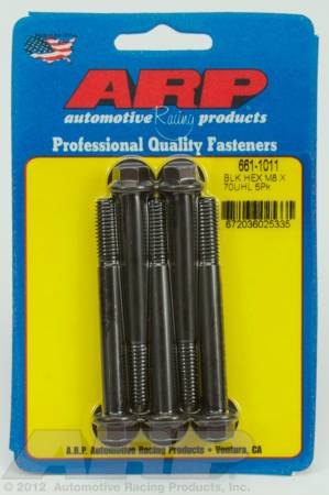 ARP - ARP 661-1011 - M8 x 1.25 x 70 hex black oxide bolts