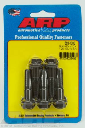 ARP - ARP 663-1005 - M10 x 1.25 x 40 hex black oxide bolts