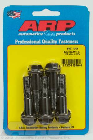 ARP - ARP 663-1006 - M10 x 1.25 x 45 hex black oxide bolts