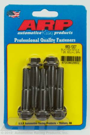 ARP - ARP 663-1007 - M10 x 1.25 x 50 hex black oxide bolts