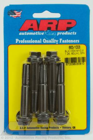 ARP - ARP 663-1008 - M10 x 1.25 x 60 hex black oxide bolts